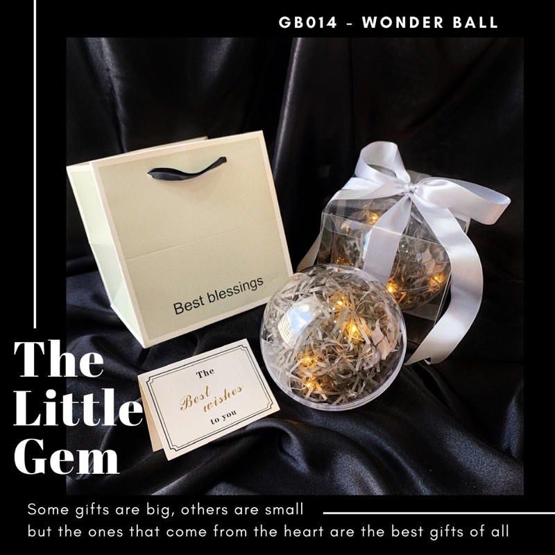 Hộp quà quả cầu Wonder Ball 12cm độc lạ đựng quà, đựng son tặng 14/2 Valentine, 8/3, 20/10, 20/11, Noel, Sinh nhật | BigBuy360 - bigbuy360.vn