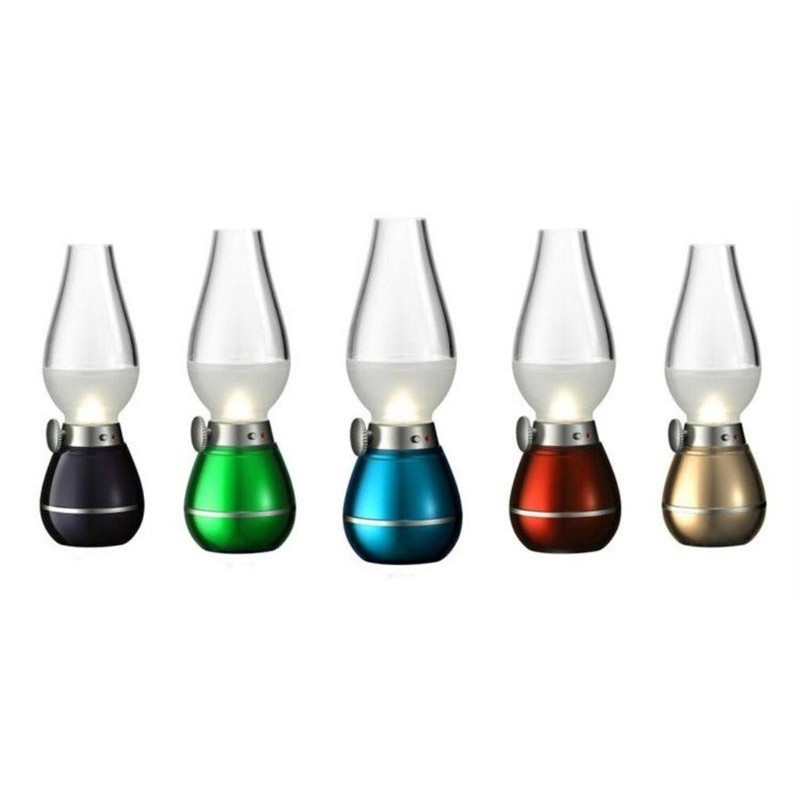 Đèn dầu thờ cúng cảm ứng Điện Tử LED Thổi Tắt khi bật, không khói khi thổi