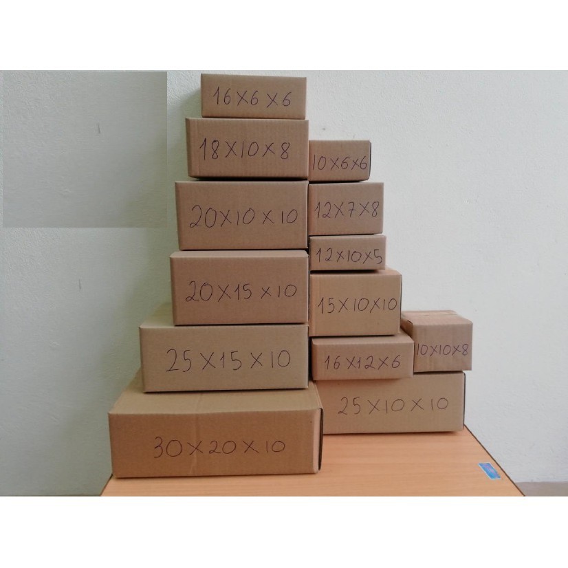 Combo 100 thùng carton size 12x12x12cm - hộp carton giá rẻ