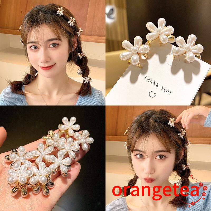 Kẹp tóc hình bông hoa bằng ngọc trai giả thời trang xinh xắn cho nữ