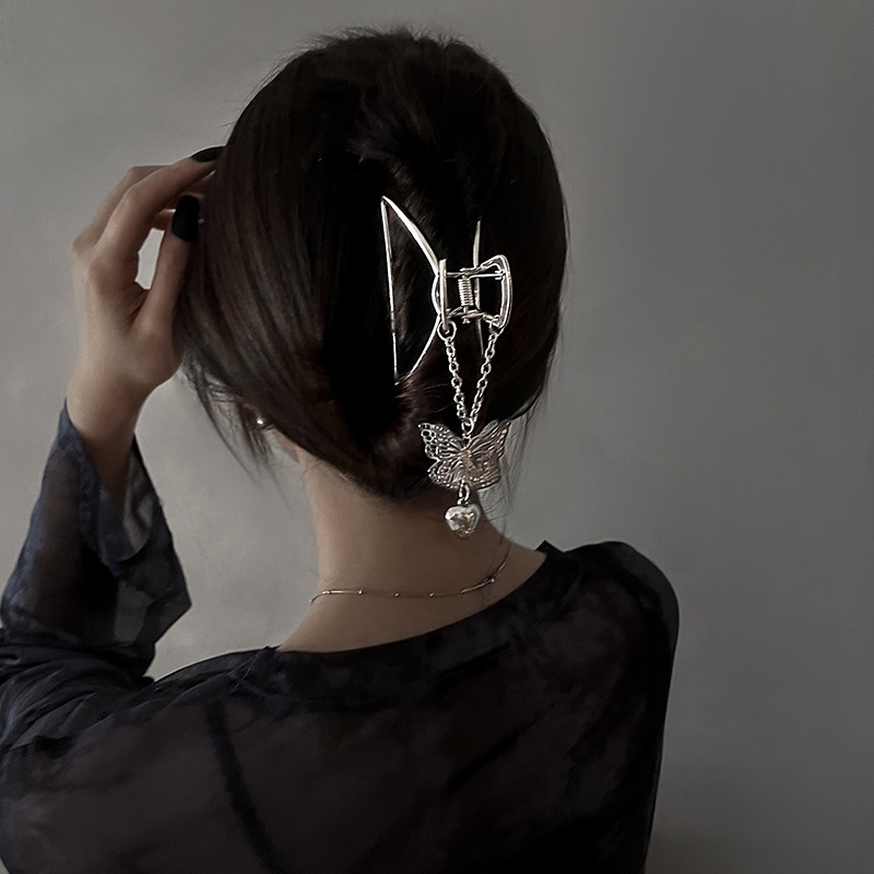 Kẹp Tóc Kim Loại Bóng Thời Trang Hàn Quốc Cá Tính Cho Nữ