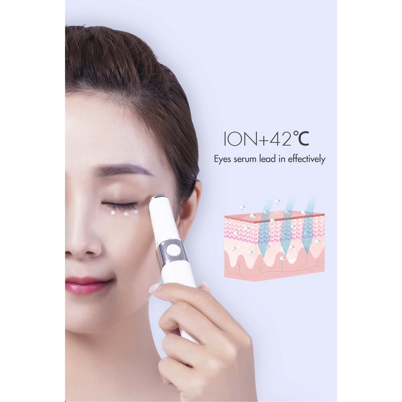 Máy massage mắt giảm quầng thâm, trẻ hoá da công nghệ điện từ trường, bổ xung ION NanoTime F52E HT Beauty