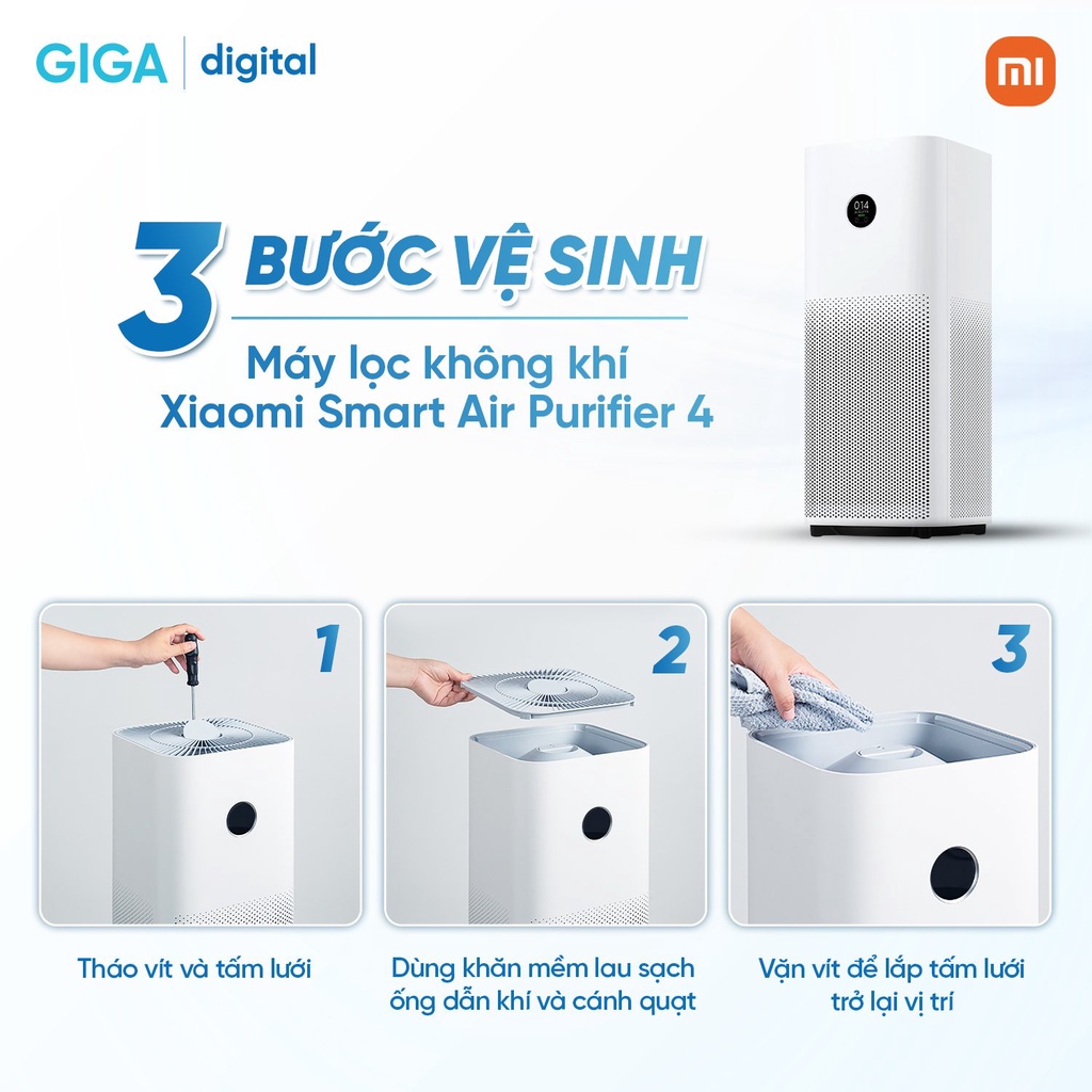 Máy lọc không khí Xiaomi Mi Air Purifier 4 - Chính hãng - BH 12 tháng