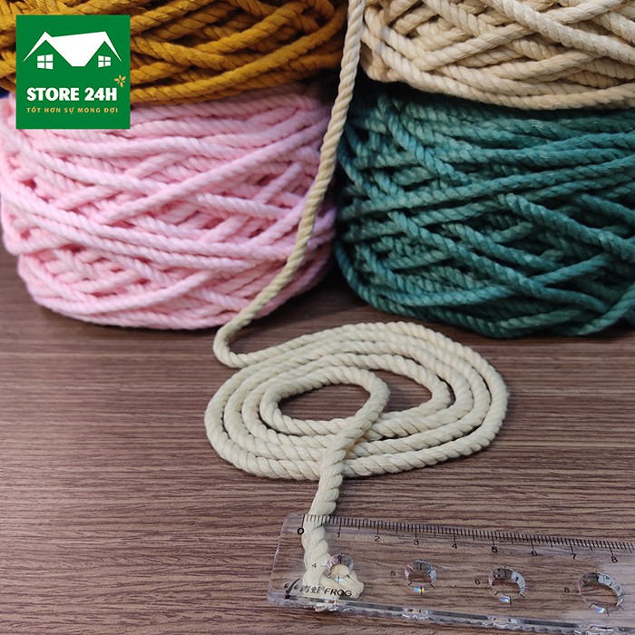 Rèm vách ngắn macrame kiểu vintage chất liệu sợi cotton xoắn, dùng cho phòng khách, phòng ngủ, quán cafe I Store 24h