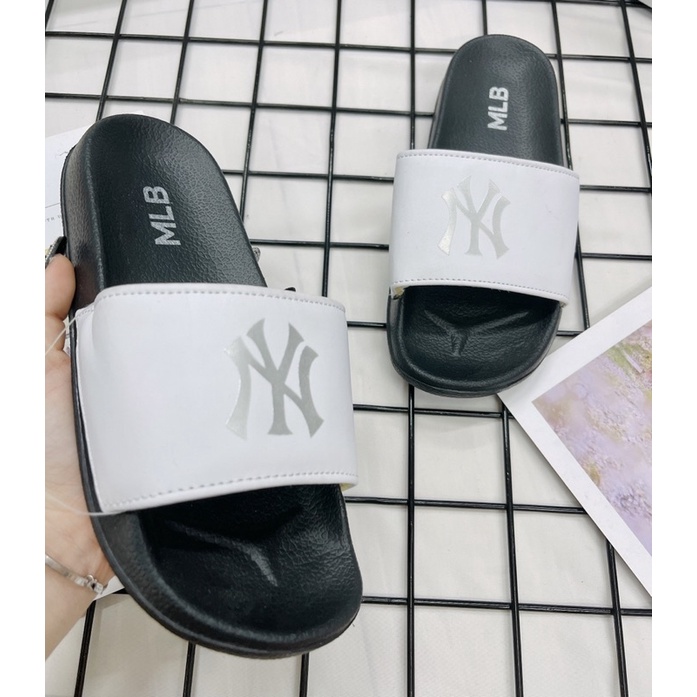 [CHÍNH HÃNG] DÉP SỌC NY MLB NỘI ĐỊA HÀN LOGO  - MLB CHÍNH HÃNG UNISEX NAM NỮ (HÀNG CÓ SẴN) - CÓ BILL MUA HÀN