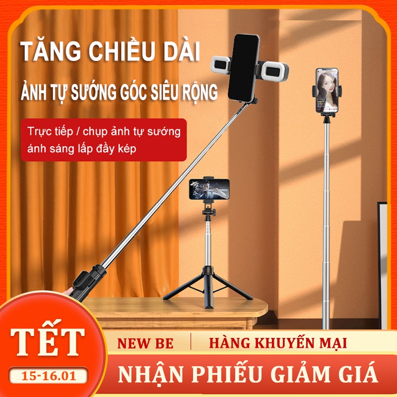 Gậy Chụp Ảnh Tự Sướng 3 Chân Có Điều Khiển Từ Xa- Xoay 360 độ, Chụp Ảnh du lịch, livetream, quay vlog 1.6m NBA31-16