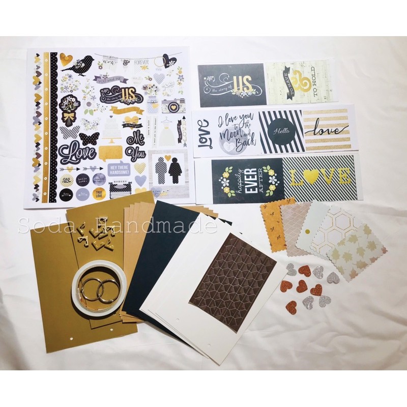 Combo Set nguyên liệu đầy đủ làm nhật ký ảnh/album ảnh mini Scrapbook