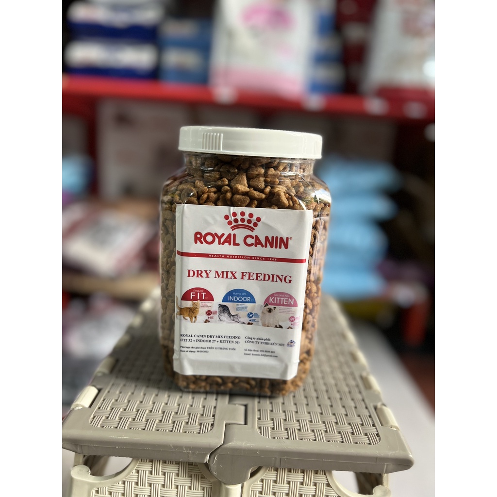 Thức ăn đóng hộp cao cấp Royal Canin Mix(kitten+fit+indoor) 1kg
