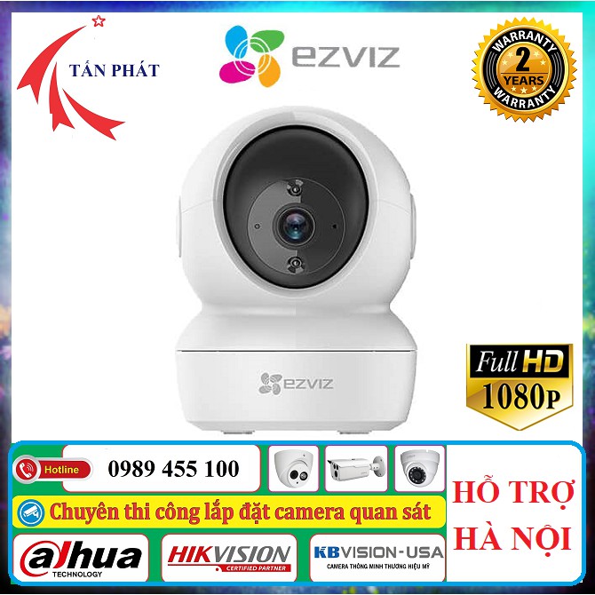 Camera Wifi Trong Nhà Xoay 360 Ezviz C6N TY+ 2M 4M 2K 1080P FULL HD [Có cổng Lan] Bảo Hành 24TH