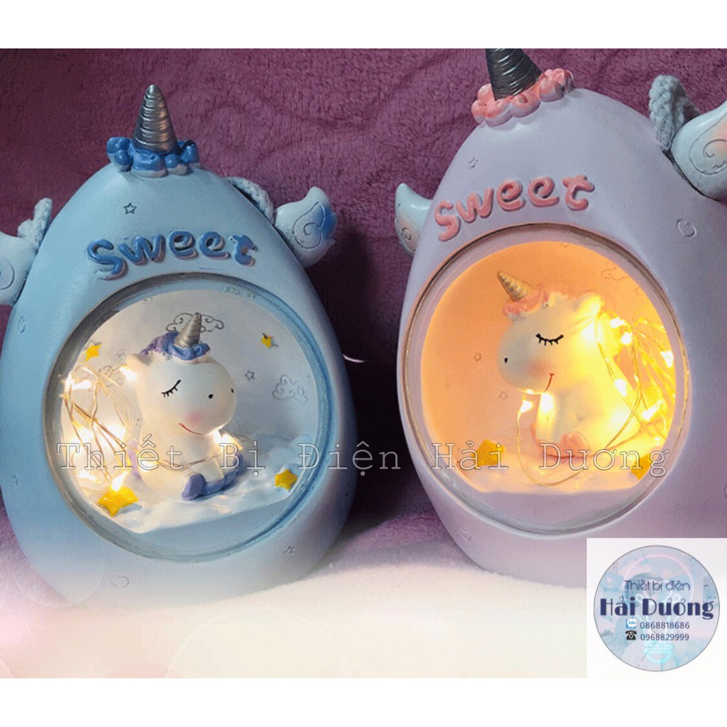 Đèn ngủ kỳ lân đáng yêu TN18119 có dây treo tiện lợi - trang trí căn phòng vintage decor siêu dễ thương tiết kiệm giá rẻ