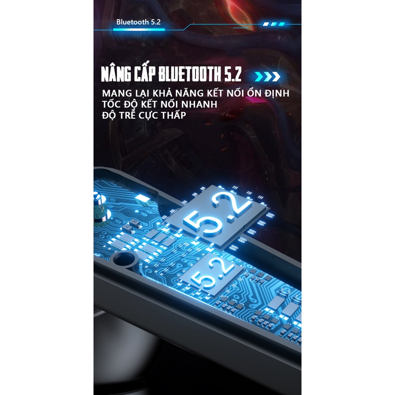 Tai nghe bluetooth gaming Q31 tai phone không dây nghe nhạc nhét tai thể thao chơi game không độ trễ chống ồn chủ động