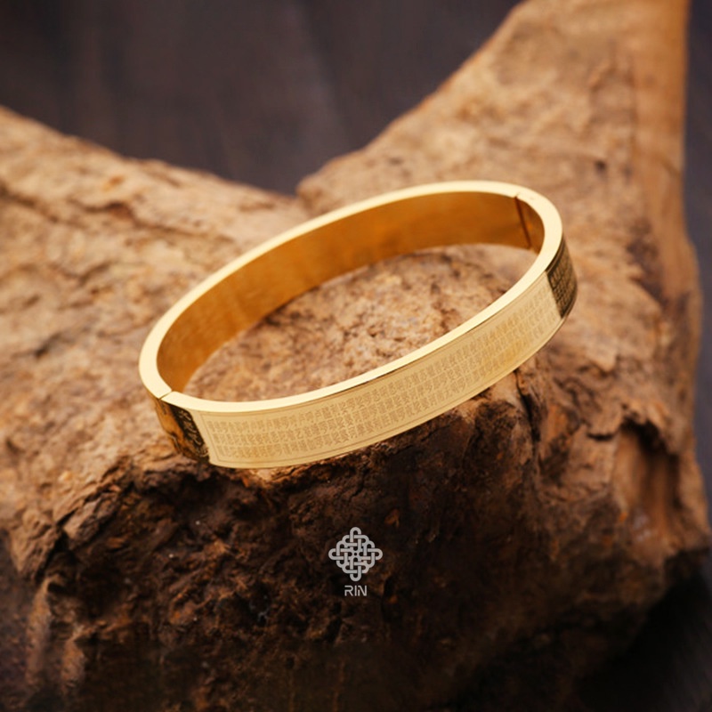 Vòng tay bát nhã tâm kinh, Lắc tay titan bát nhã tâm kinh, Chú đại bi đầy đủ size cho cả nam và nữ trangsucmoiluatuoiRIN
