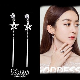 [ Hàng Cao Cấp ] Bông Tai ngôi sao kết hợp que dài - Khuyên Tai Bạc Ý S925 Hàn Quốc - Hoa Tai Bạc - Kuns Accessories