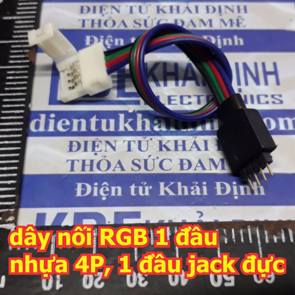 5 dây nối led RGB 1 đầu jack đực 4P, 1 đầu nhựa nối 4P kde4463