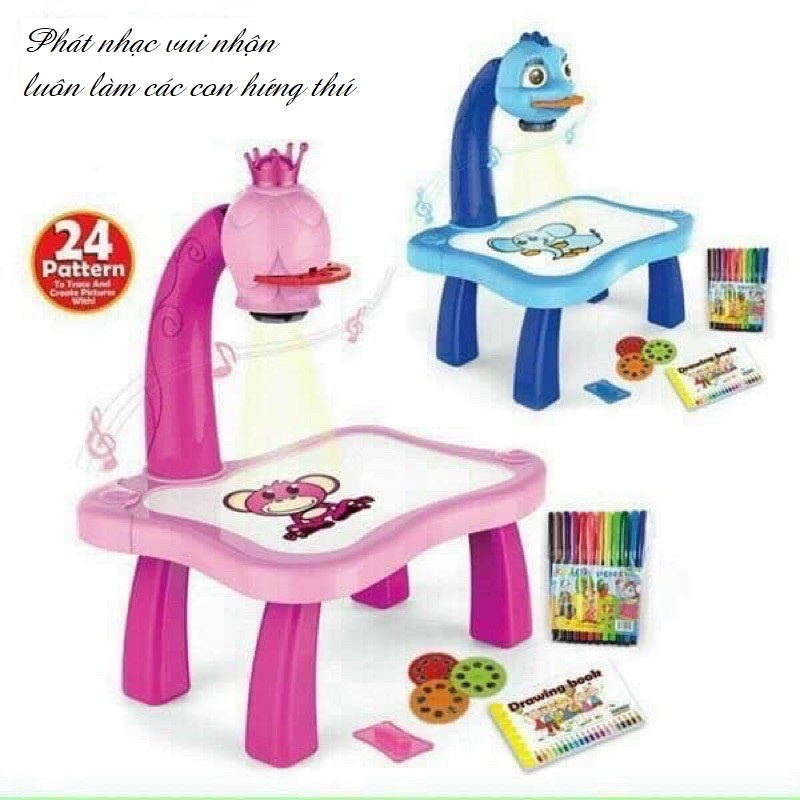 Bàn vẽ thông minh cho bé - bàn vẽ có đèn chiếu thông minh, kích thích hứng thú học tập cho bé