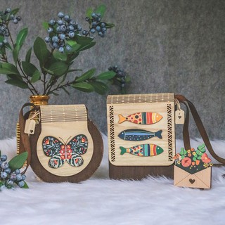 Túi Gỗ Boho Vintage