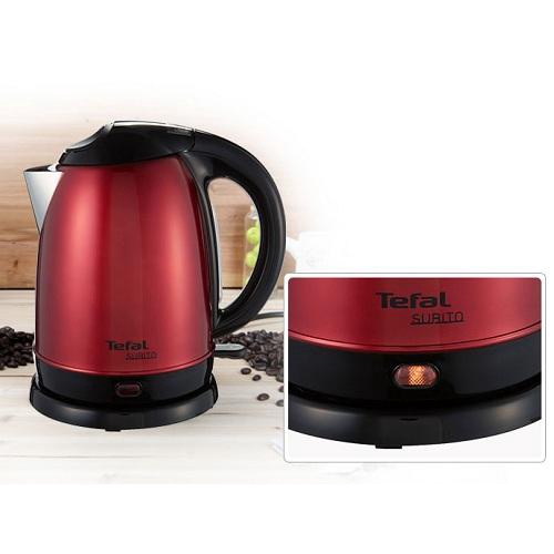 (Ảnh thật - Chính hãng) Bình/Ấm đun nước siêu tốc bằng thép không gỉ Tefal 2400W - KI140, dung tích 1.7L, bảo hành 2 năm