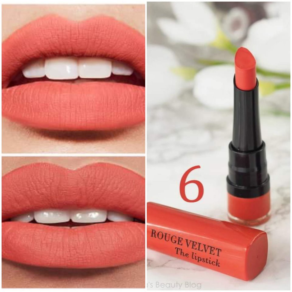 Son Lì Bourjois Rouge Velvet The Lipstick Màu 06 Cam Tươi