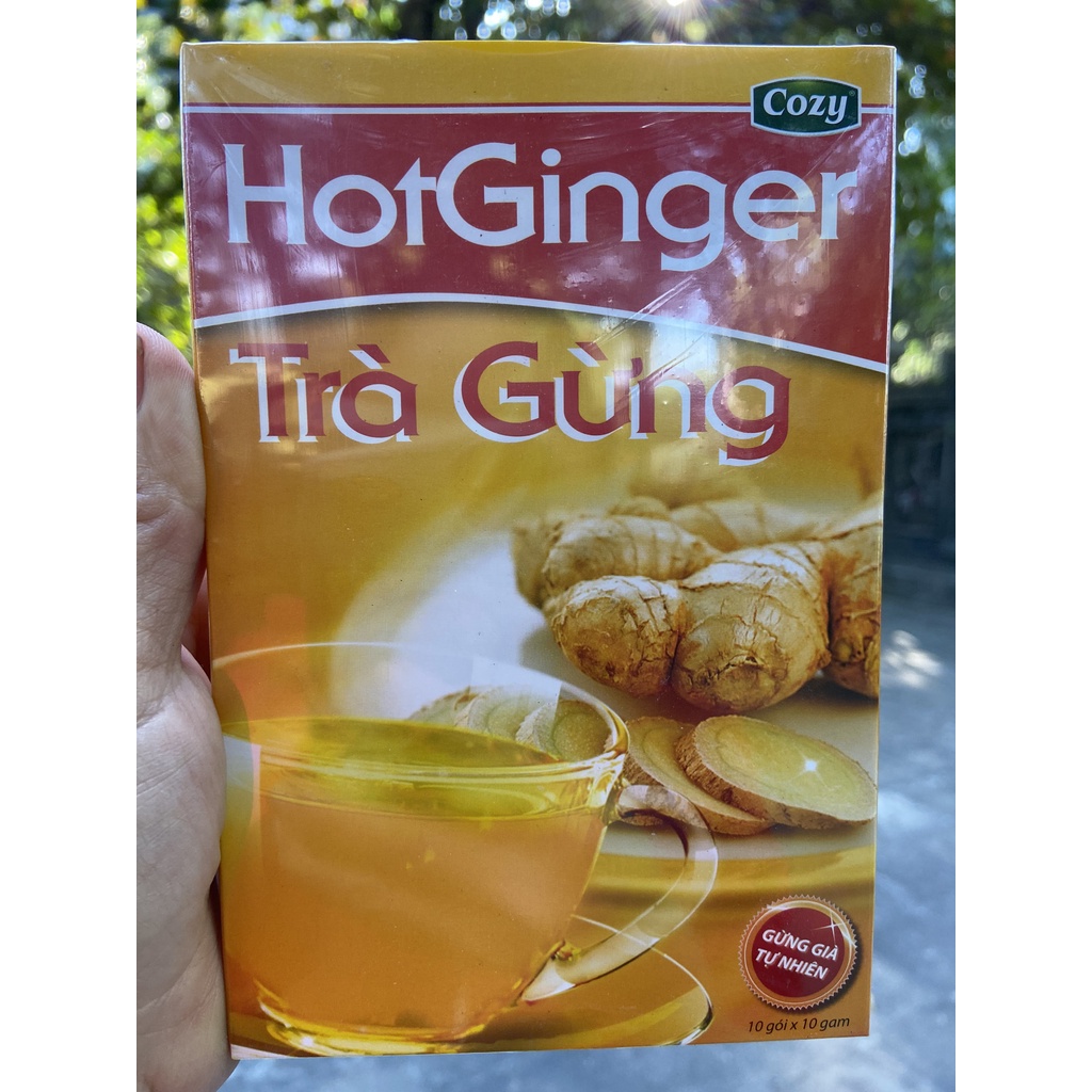 TRÀ GỪNG COZY HOT GINGER HỘP 10 GOI X 10G