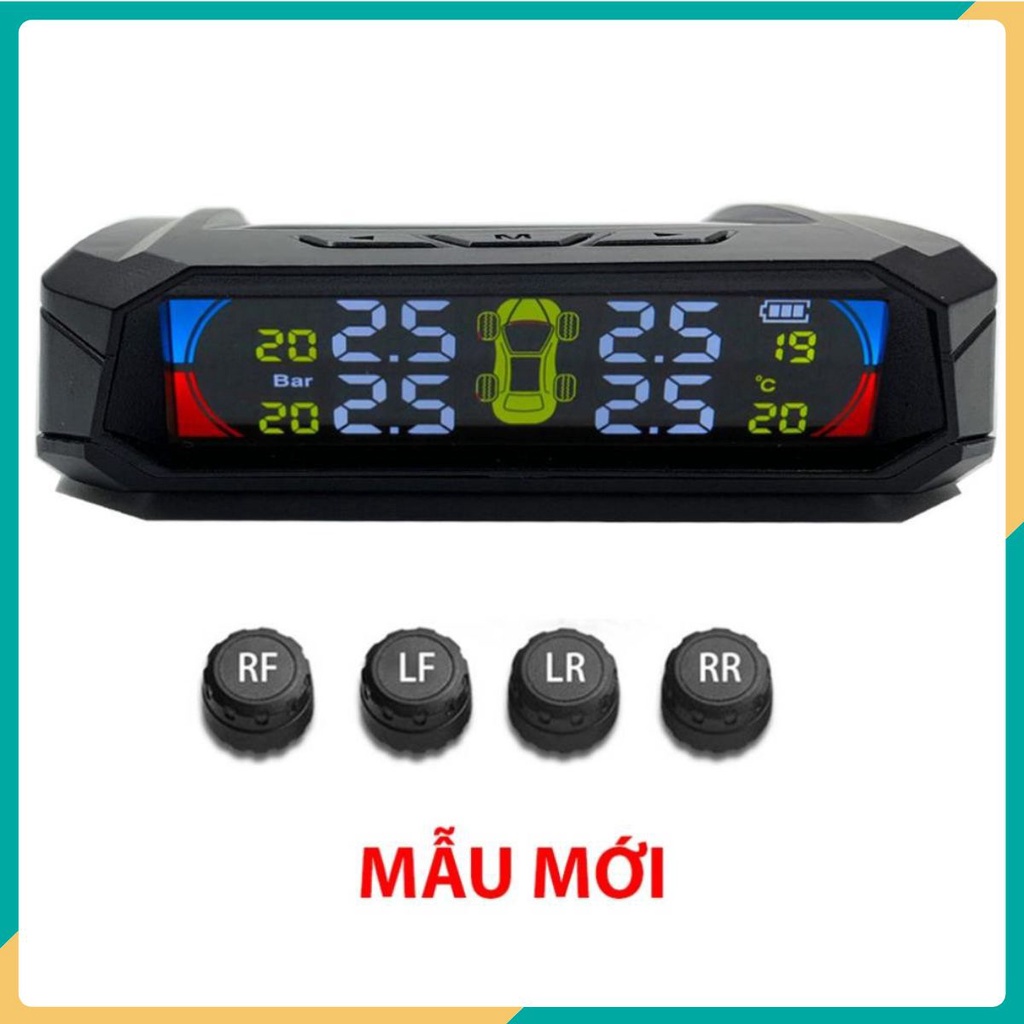 Cảm Biến Áp Suất Lốp Ô Tô TPMS Phiên Bản QUỐC TẾ Màn Hình Màu dùng Năng Lượng Mặt Trời