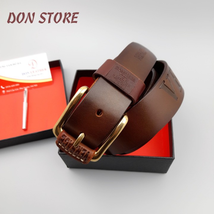 Thắt Lưng Nam Khóa Đồng Đúc Nguyên Khối Siêu Chất Siêu Bền Nhập Khẩu Cao Cấp Dây Da Bò Thật 100% Mã DL61