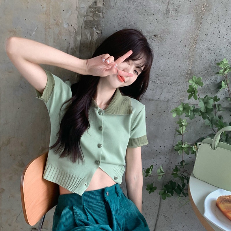 Áo Cardigan Dệt Kim Phối Màu Thời Trang Mùa Hè Cho Nữ