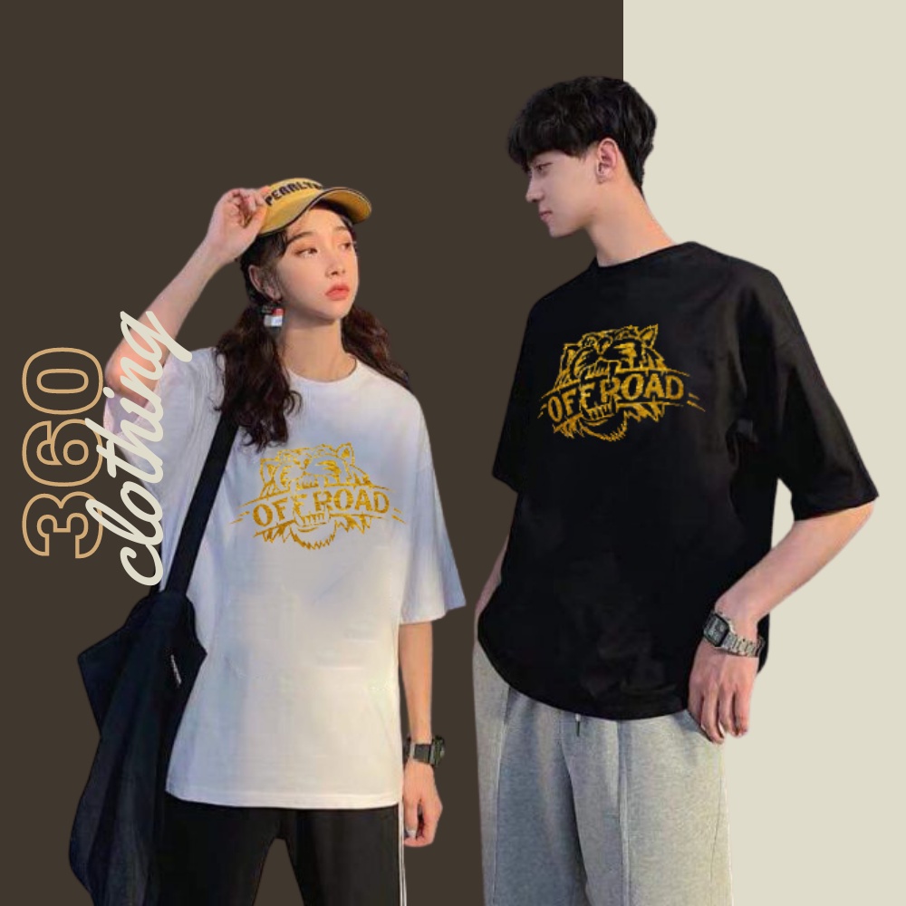 Áo thun tay lỡ unisex nam nữ OFFROAD form rộng dáng xuông chất mịn áo thun oversize basic