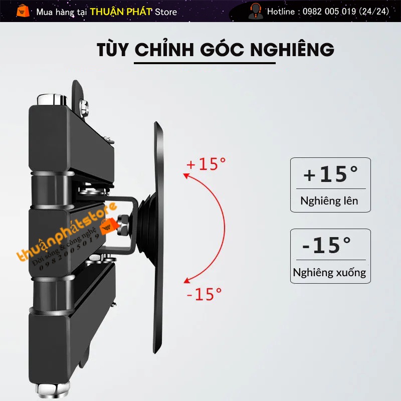 GIÁ TREO MÀN HÌNH MÁY TÍNH GẮN TƯỜNG 17 - 32 INCH XOAY 360 ĐỘ S-100