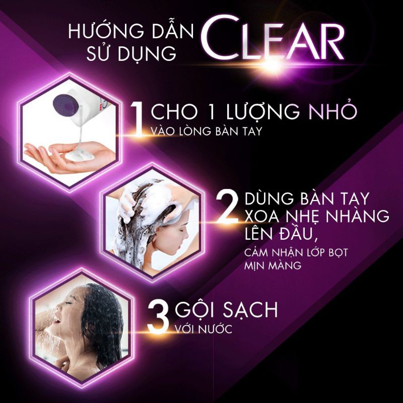 Dầu gội sạch gàu Clear mát lạnh bạc hà 900g