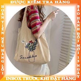 [Giảm 10%] giá rẻ nhất Shopee Túi vải bố/canvas Tote phong cách Hàn Quốc  trangdinh