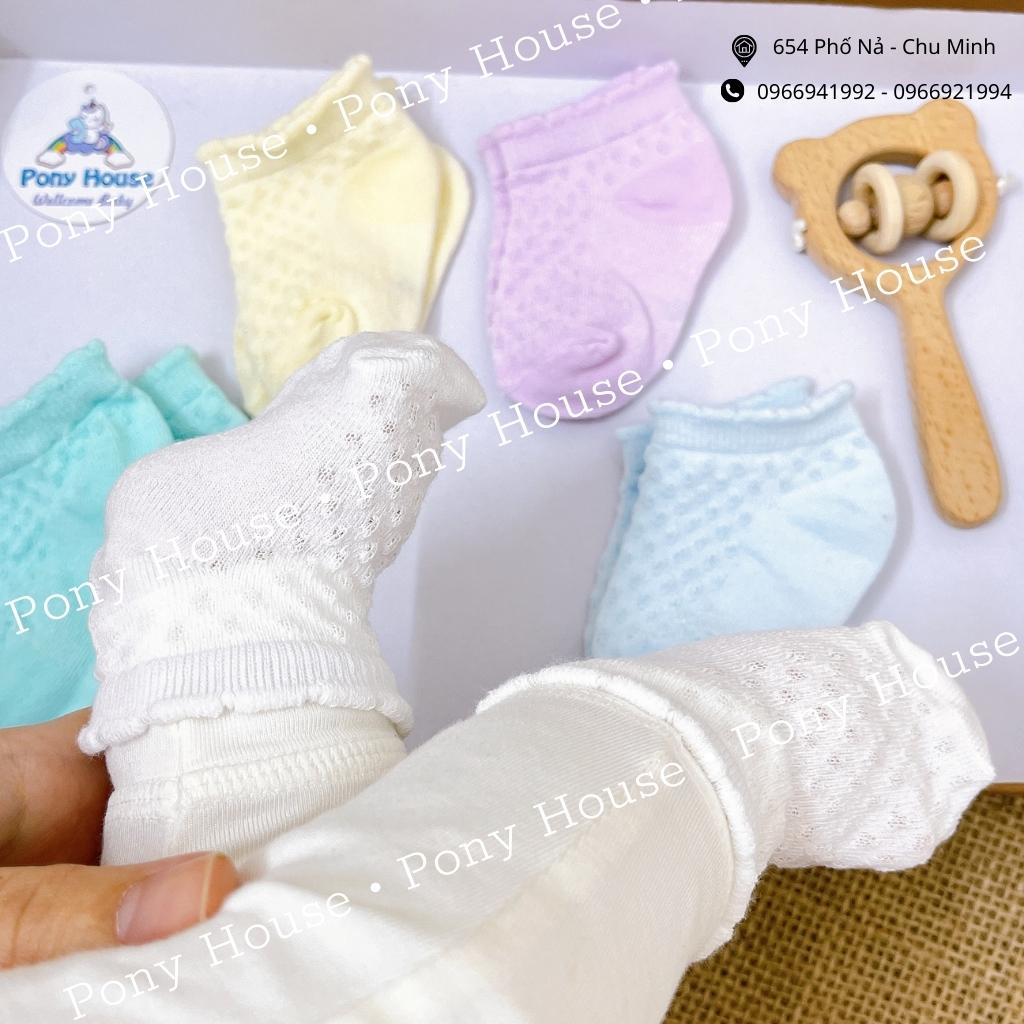 Tất Lưới Cổ Thấp Cho Bé - Set 5 Đôi Tất Lưới Điều Hòa Mềm Mại Co Giãn Thoáng Khí Cho Bé Sơ Sinh Đến 6 Tháng (0-6M)