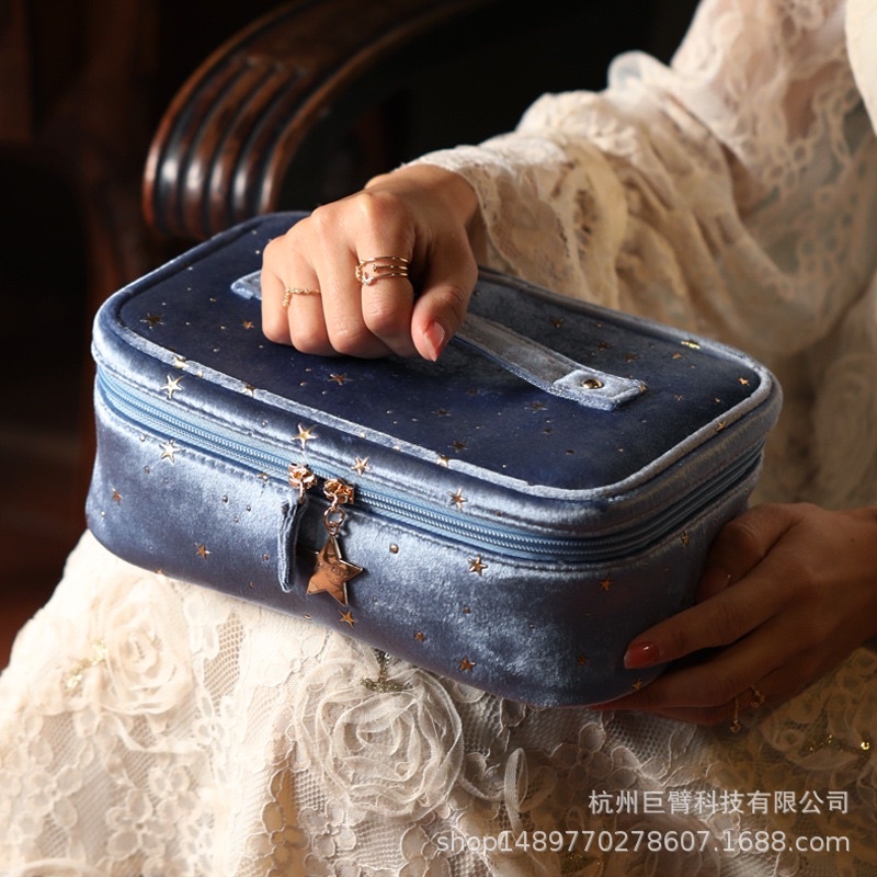 Túi Đựng Đồ Trang Điểm Vải Nỉ Du Lịch