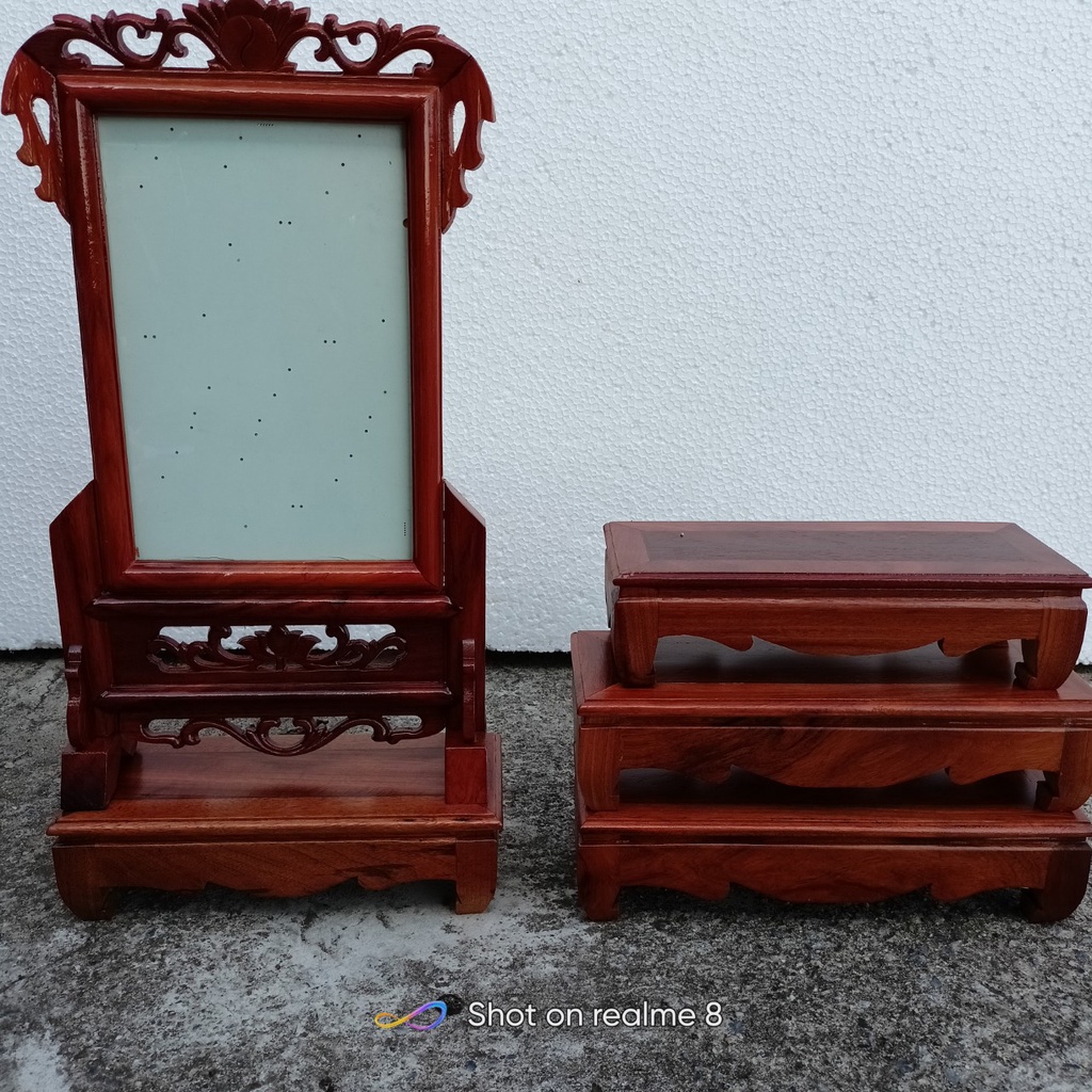 Đôn dài kê khung ảnh gỗ hương 100%)và kê đồ mỹ nghệ