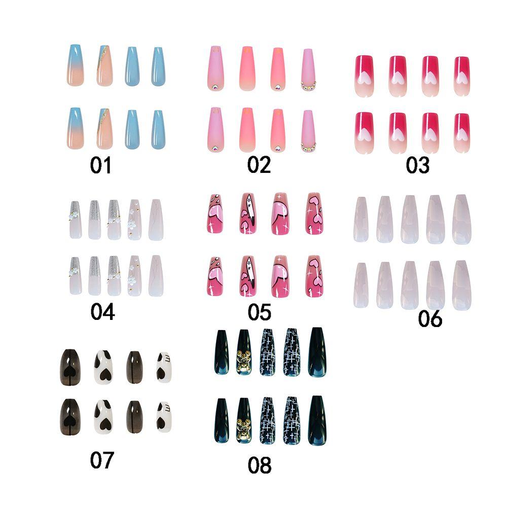 Hộp 24 Móng Tay Giả Che Phủ Toàn Diện Chất Lượng Cao