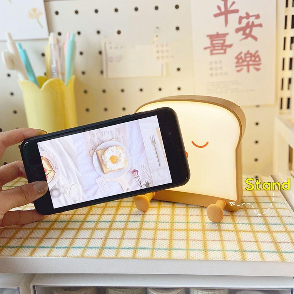 YIYU Giá Đỡ Điện Thoại Hình Bánh Mì Nướng Có Đèn LED Có Thể Sạc Lại Dùng Trang Trí Phòng Ngủ