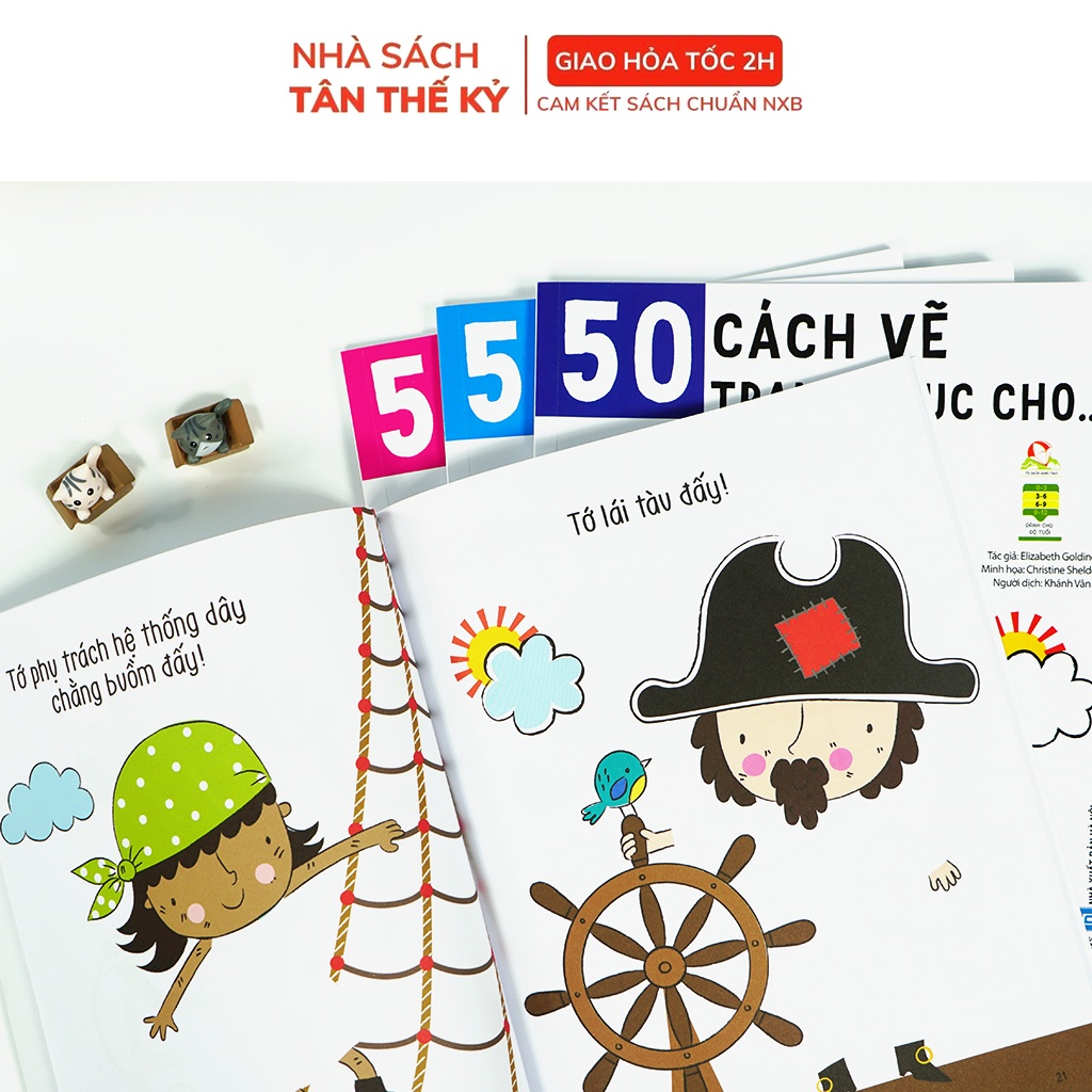 Sách - 50 Cách vẽ trang phục cho bé 3-9 tuổi - lẻ cuốn - bộ 04 cuốn