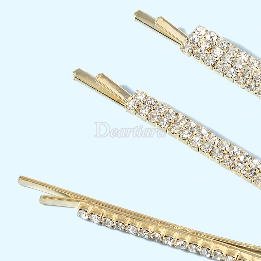 Cài Tóc Cô Dâu Đính Đá Lấp Lánh 3 Hàng