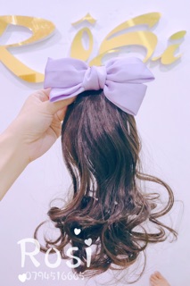 Kẹp tóc giả có nơ cho bé