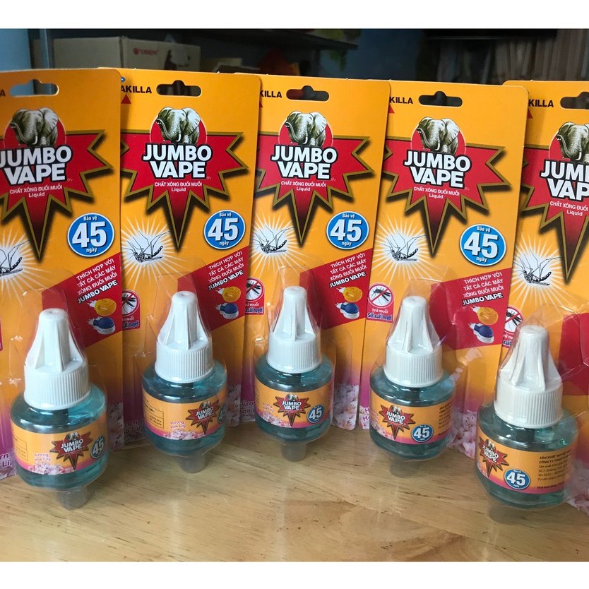 Combo 10 Chất Xông Đuổi Muỗi 45 Ngày Jumbo Vape Hương Hoa Ly