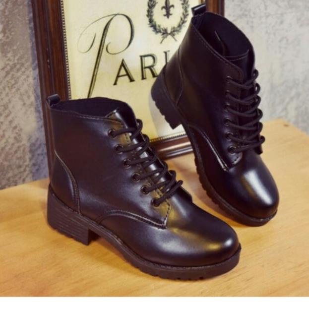 Giày Boot Nữ 5cm Gót Vuông Cổ Thấp Jacob G3282 PNC