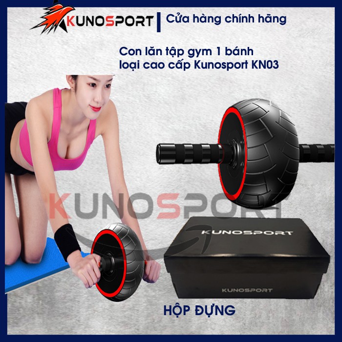 Con lăn tập bụng KUNOSPORT I Tập gym giảm mỡ và săn chắc vòng một KN03