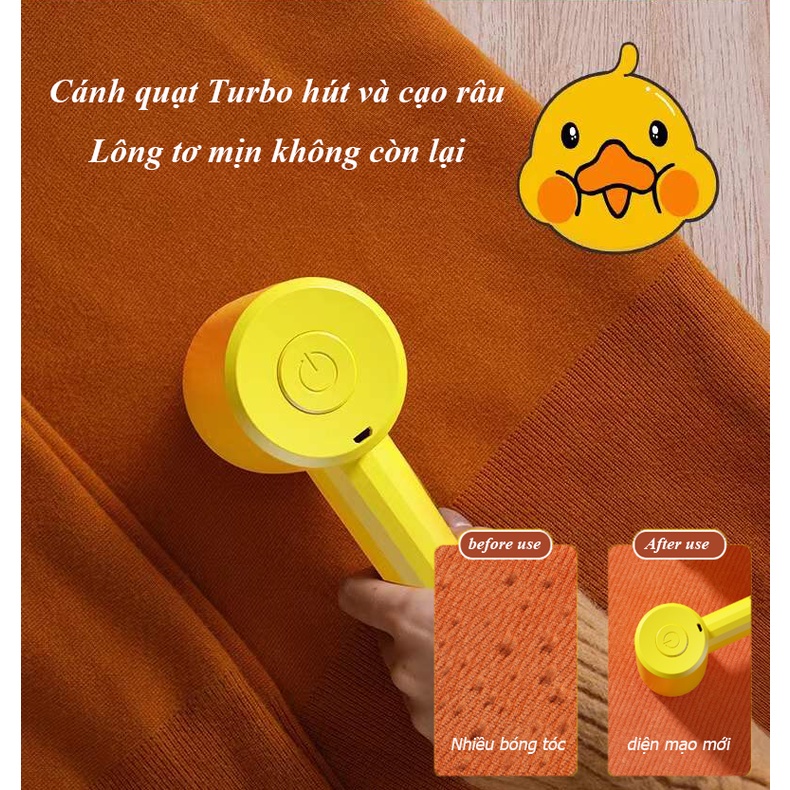 Máy Cắt Lông Xù，cao cấp đích thực（con vịt nhỏ màu vàng），Loại bỏ tóc thừa khỏi quần áo-XQY-88