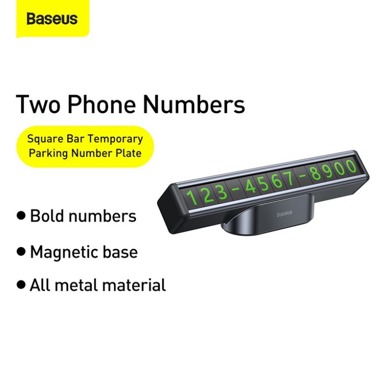 Bảng hiển thị chữ số Baseus kỹ thuật số bằng kim loại cho xe hơi | BigBuy360 - bigbuy360.vn