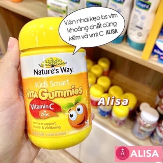 Viên Nhai Nature’s Way Kids Vitamin C+ZinC+D bổ Sung Vitamin Cho Bé Phát Triển Toàn Diện 60 Viên - ALISA