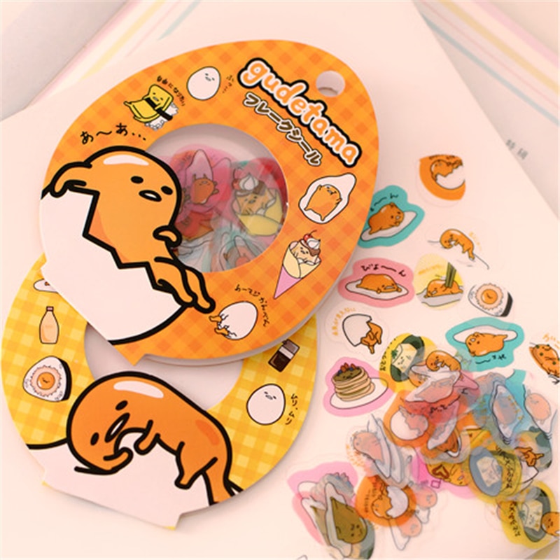 Set 60 Sticker Trang Trí Hình Trứng Lười Biếng Ngộ Nghĩnh Đáng Yêu