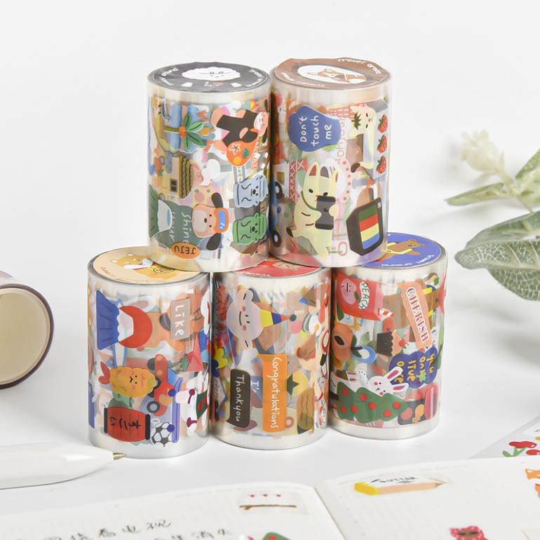 1PC Cute Cartoon Washi Tape Masking Tape Journal Supplies School Stationary
