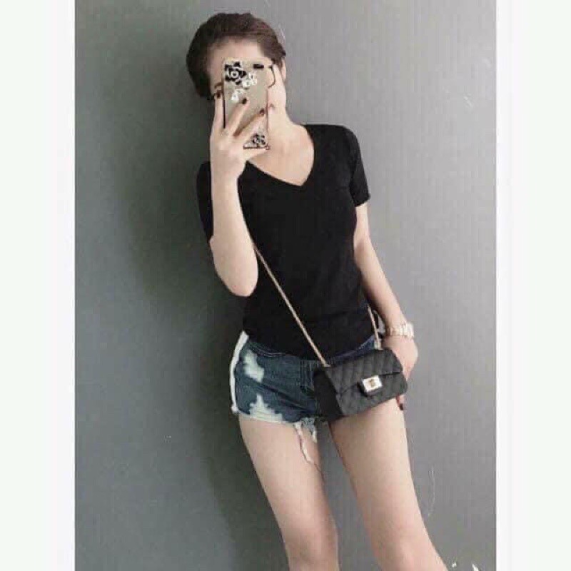 Áo Thun Lụa Giấy CỔ TIM Siêu mát lạnh hàng cực chất
