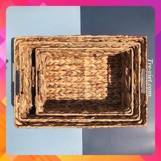 Giỏ lục bình chữ nhật đa năng đựng đồ - Storage basket - có sẵn 3 size