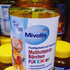 Kẹo gấu vị trái cây bổ sung Vitamin tổng hợp cho trẻ em Mivolis Mutilvitamin Barchen 60 viên Nội Địa Đức.