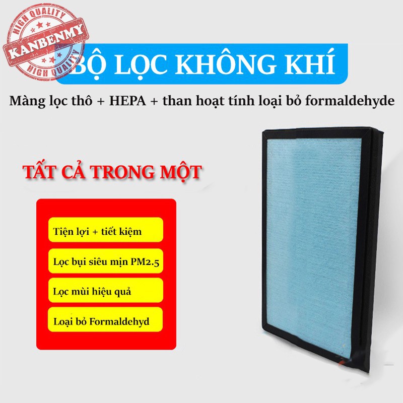 [SALE] Màng lọc HEPA và THAN HOẠT TÍNH 3 lớp cao cấp cho máy lọc không khí - lọc bụi PM2.5, khử mùi, khử khuẩn